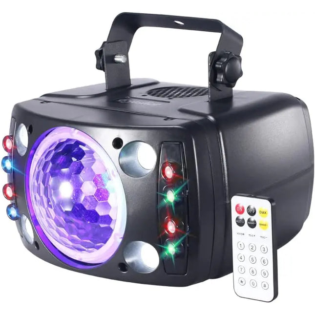 SkyDisco® Combo 370 Party Light 3-in-1 with Crystal Ball / Lasers / Strobes 