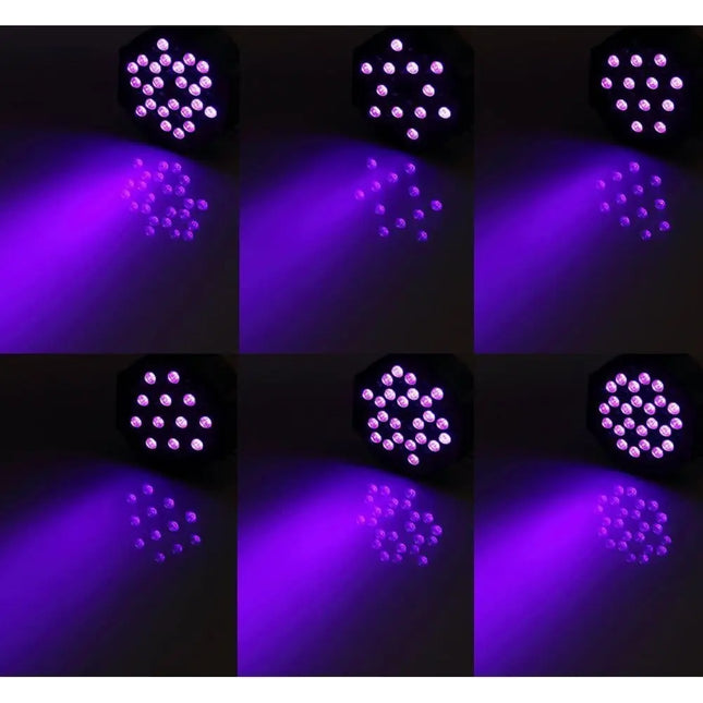 SkyDisco® LED PAR UV Black Lights 36x2W Remote and DMX Controlled 