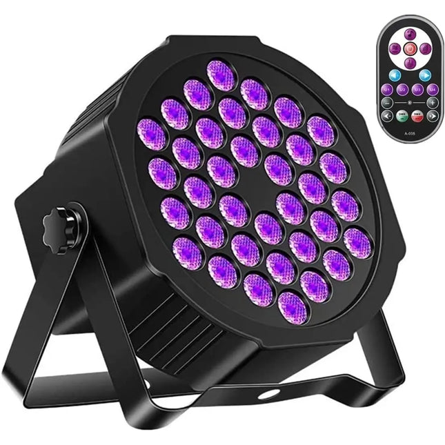 SkyDisco® LED PAR UV Black Lights 36x2W Remote and DMX Controlled 