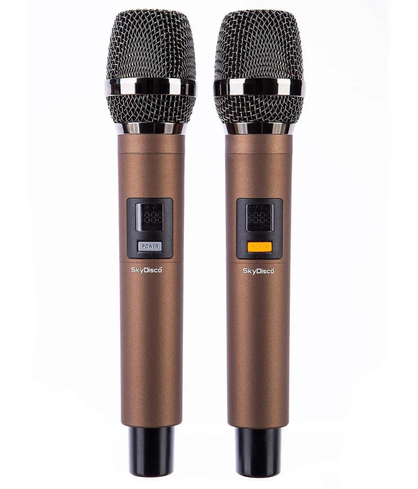 SkyDisco UM-200 Bluetooth Wireless Microphones and Mixer for Online Karaoke