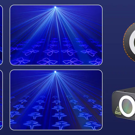 SkyDisco® Party Light RGB Laser LEDs UV with 3D Animation and DMX 