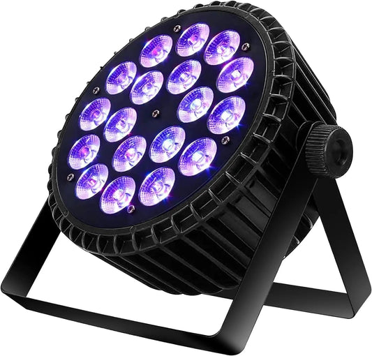 SkyDisco® LED PAR 18x15W RGBWAUV 6-in-1 Wash Light with Ultraviolet DMX 