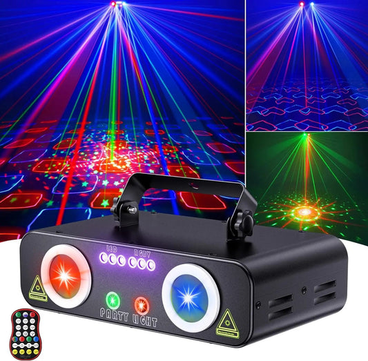 SkyDisco® Party Light RGB Laser LEDs UV with 3D Animation and DMX 